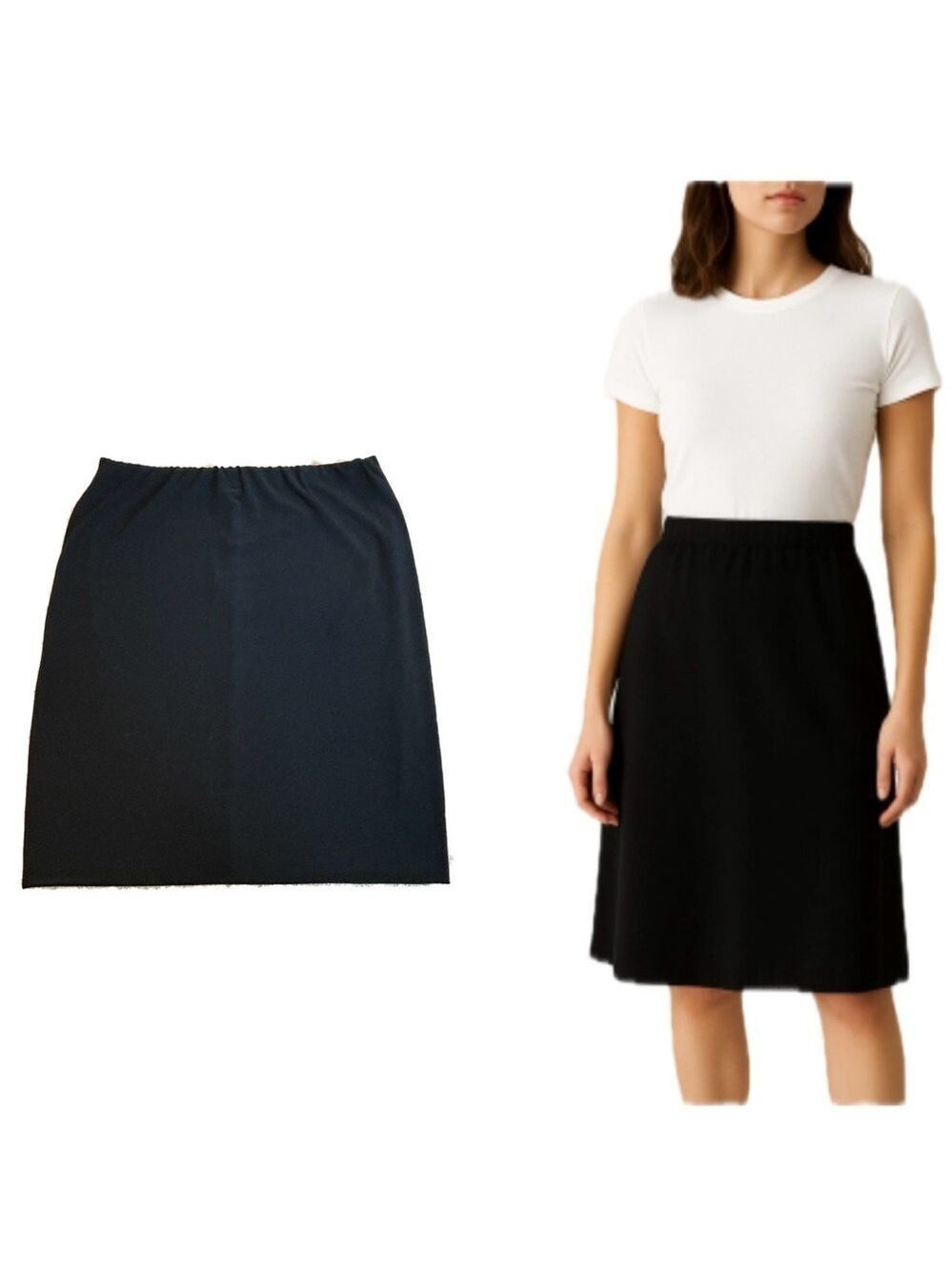 Sympli black stretchy pencil skirt Sz 14 spandex casual cocktail skirt